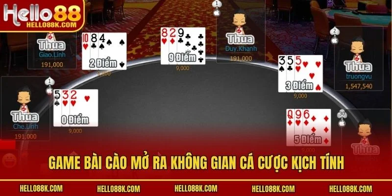 Game bài cào mở ra không gian cá cược kịch tính